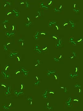 Abstract dark green background with bright green leaves Stock Illustration