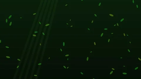 Abstract Dark Green Background with Falling Leaves and Shadow Overlay Vídeo Stock 340341109