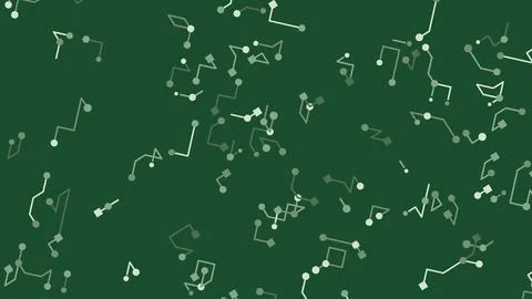 Abstract dark green background scattered with light geometric lines and dots  Stock-Illustration