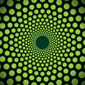 Abstract dark green background of small circles Stock Illustration