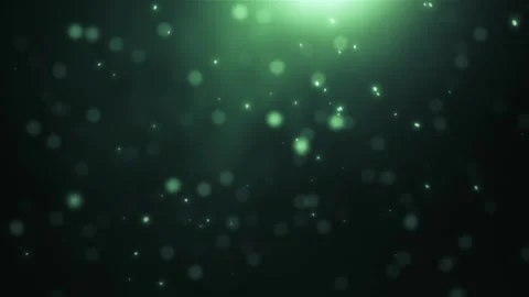 Abstract Dark Green Background with Soft Floating Particles Cinematic Bokeh Stock Footage 341464915