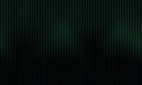 Abstract dark green background with vertical 3D stripes and subtle glowing .. Stock-Illustration
