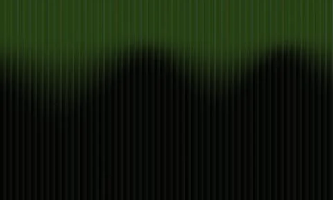 Abstract dark green background with vertical stripes and blurry wave shadow.. 库存插图