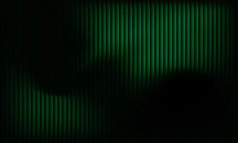 Abstract dark green background with vertical stripes and subtle wavy shadow.. Illustration