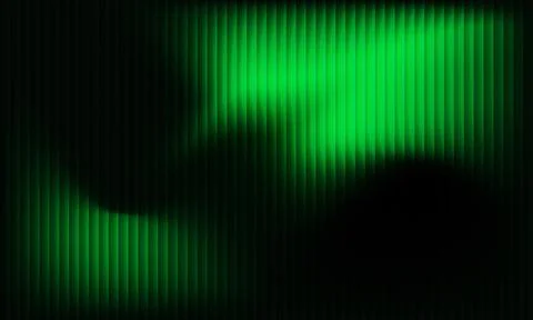 Abstract dark green background with vertical stripes and wavy neon light ef.. Stock Illustration