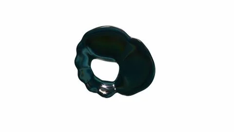 Abstract dark green bubbles on white. 3D illustration. 스톡 일러스트