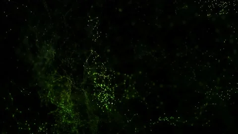 Abstract dark green connected dots looping background 動画素材 229932302
