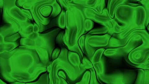 Abstract dark green fluid texture background with glossy folds Stock Footage 312476158