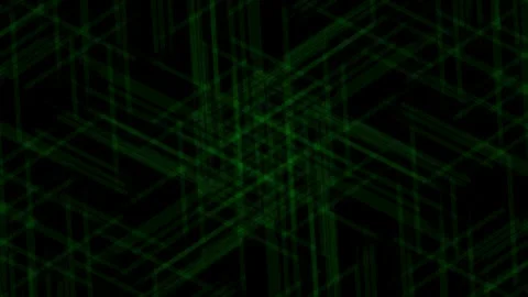 Abstract Dark Green Geometric Pattern Background with Light Streaks and Lines Stock Footage 332499712