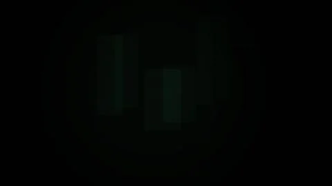 Abstract dark green geometric pixel bars animated on black background visua.. Stock Footage 345676435