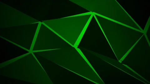 Abstract Dark Green Geometric Polygonal Background Animation. Stock Footage 336620535