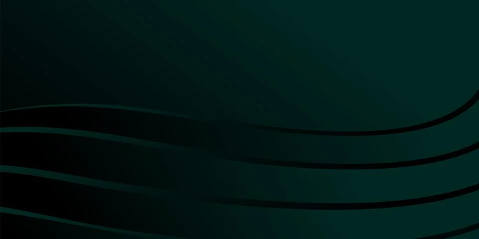 Abstract dark green gradient background waves and folds. 3D illustration Stock-Illustration