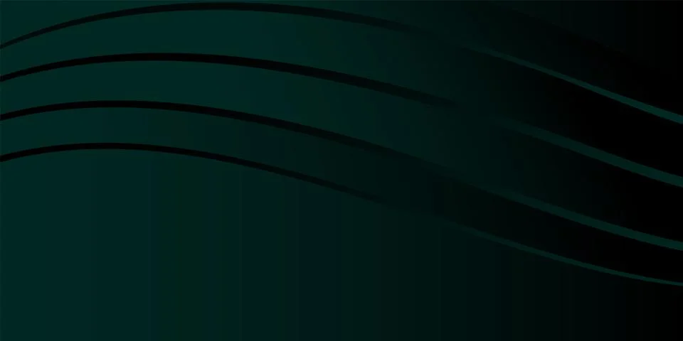 Abstract dark green gradient background waves and folds. 3D illustration イラスト素材