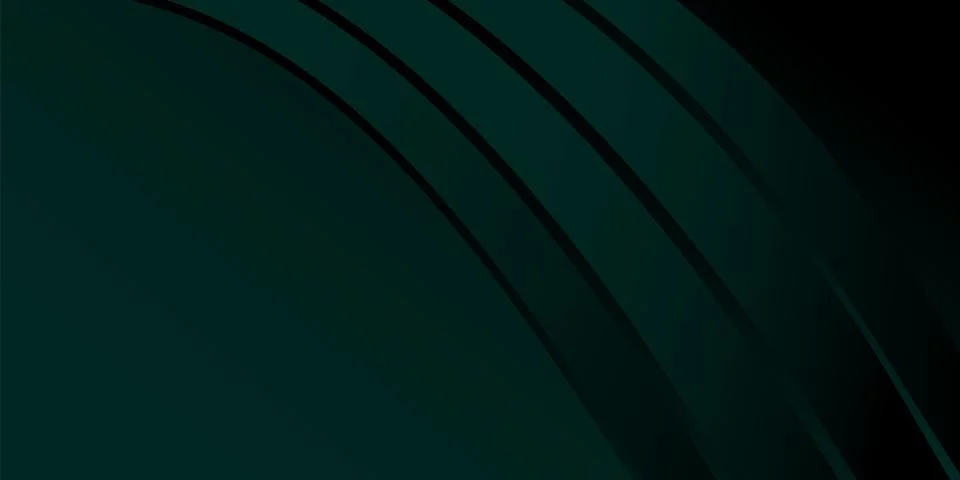 Abstract dark green gradient background waves and folds. 3D illustration Illustrazione stock