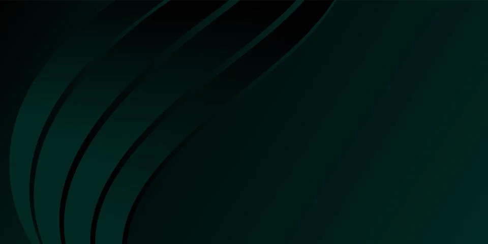 Abstract dark green gradient background waves and folds. 3D illustration Ilustración de archivo
