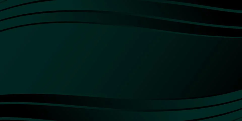 Abstract dark green gradient background waves and folds. 3D illustration 스톡 일러스트