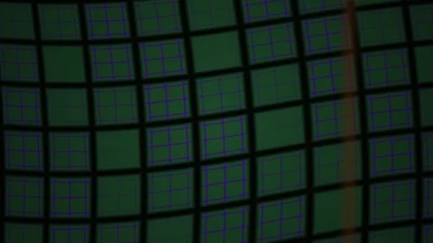 Abstract Dark Green Grid Pattern Background with Subtle Light Distortion. Stock Footage 340487763