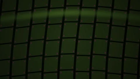 Abstract Dark Green Grid Pattern with Subtle Light Pulse Effect. Stock Footage 340487800