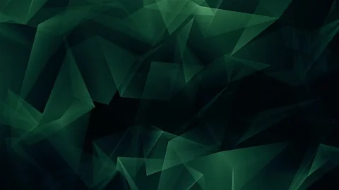 Abstract Dark Green Low Poly Background with Geometric Polygons Stock Footage 341464926