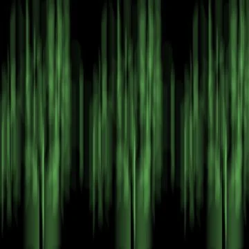 Abstract Dark Green Matrix Style Vertical Streaks on Black Background Ilustração Stock