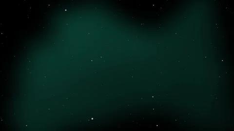 Abstract Dark Green Particles Floating in Space with Light Leaks and Dust O.. Stock Footage 339214381