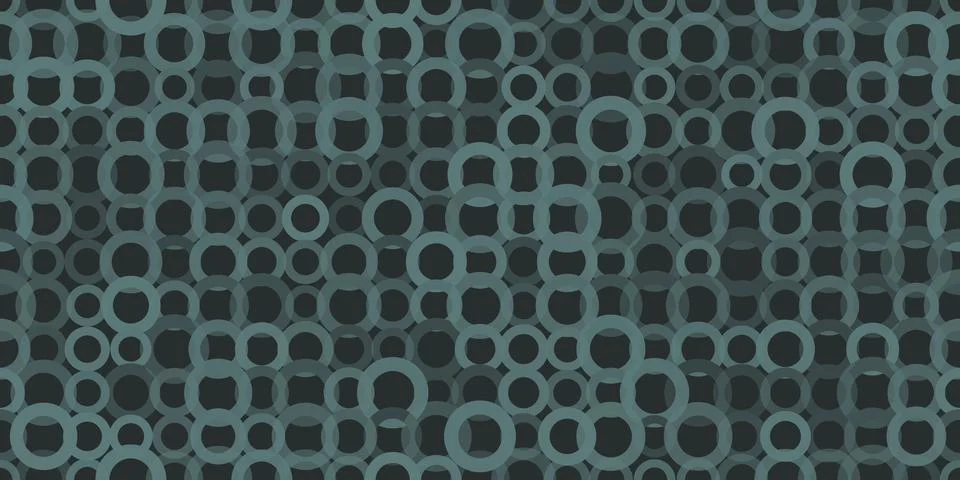 Abstract Dark Green Pattern, Overlapped Geometric Mosaic Texture of Various.. Stock Illustration