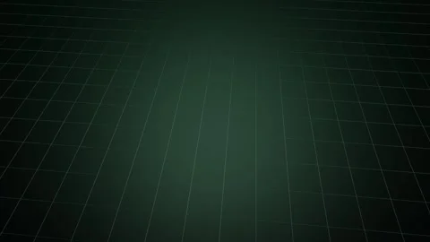 Abstract dark green perspective wireframe grid surface seamless loop animation Video stock 347078416