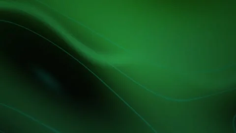 Abstract Dark Green Silk Waves with Flowing Glowing Cyan Lines for Background Stock Footage 343685781