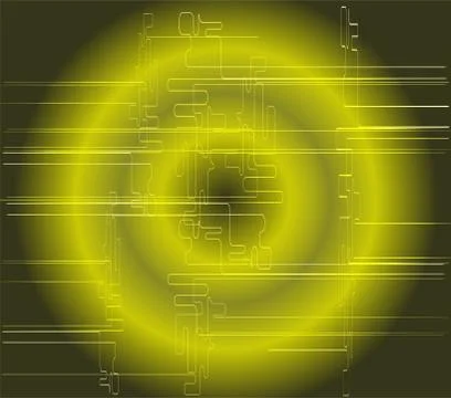 Abstract dark green technical circle background Stock Illustration