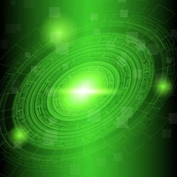 Abstract dark green technology background Stock Illustration