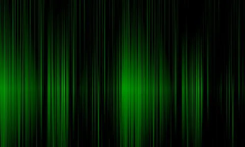 Abstract dark green vertical light lines background. digital neon. Stock Illustration