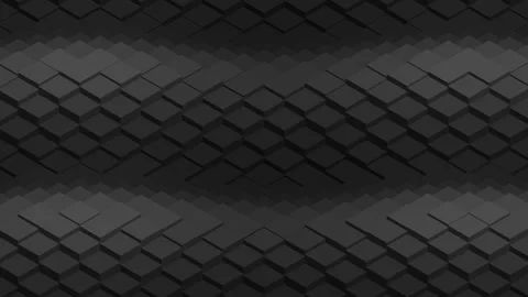 Abstract dark grey 3D isometric chrome wave looping background 库存影片 344799597