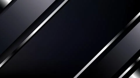 Abstract dark grey background with sleek diagonal silver metallic lines for.. Illustrazione stock
