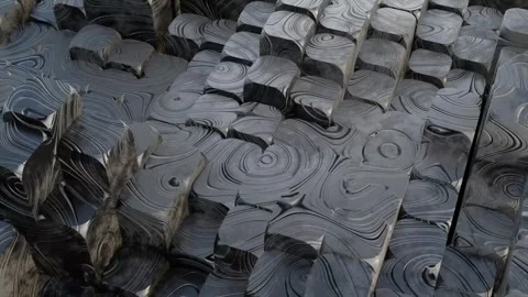 Abstract Dark Grey Geometric Background with Swirling Lines Stock Footage 315325424