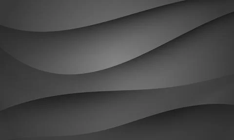 Abstract dark grey modern wave papercut style background. soft texture. Stock Illustration
