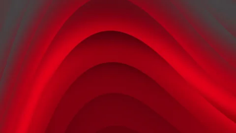Abstract dark grey red gradient background with futuristic layered arch waves Stock Footage 334301372