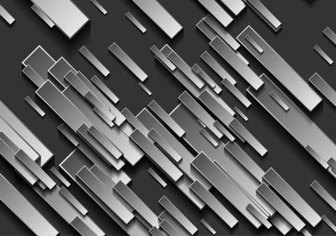 Abstract dark grey tech geometric rectangles background Illustrazione stock