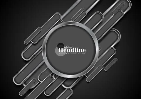Abstract dark grey tech metal background Stock Illustration