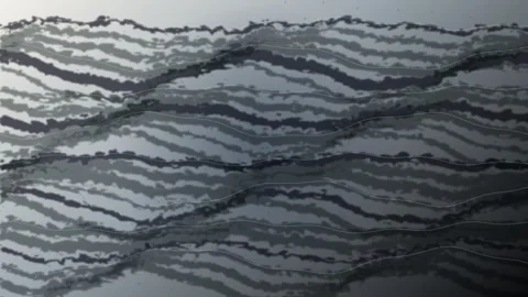 Abstract dark grey wavy pattern with contour lines Stock Footage 335937375