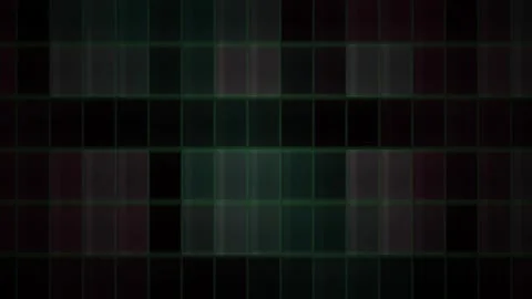 Abstract dark grid background with flickering geometric square tiles. Stock Footage 346322125