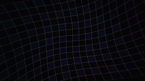 Abstract Dark Grid Distortion Background with Blue Squares and White Lines Stock Footage 346660643