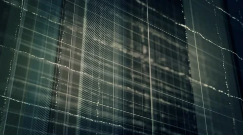 Abstract dark grid lines and dots animation Stock Footage 53489726