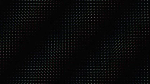 Abstract dark halftone wave pattern of tiny glowing digital dots Stock Footage 335934264