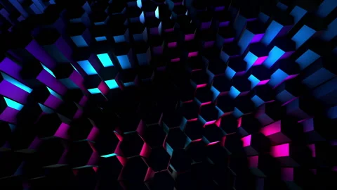 Abstract Dark Hexagons Stock Footage 169223977