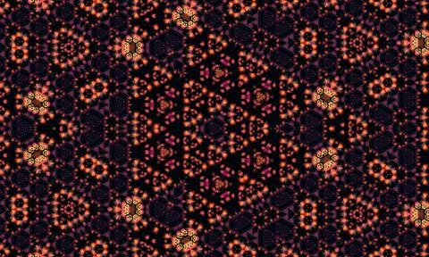 Abstract dark kaleidoscope patterned background Stock Photos
