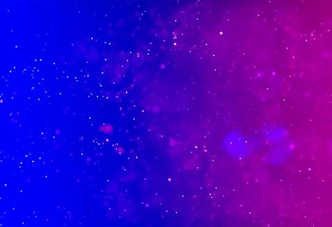 Abstract Dark &amp; Light Glow Particles Flow On Galaxy Gradient Background Stock Illustration