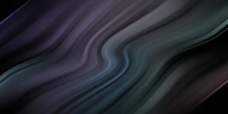 Abstract Dark Liquid Wave Background with Muted Purple and Teal Tones Stock Illustration