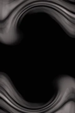 Abstract Dark Liquid Wave Background with Silver Chrome Metallic Gradients Illustrazione stock