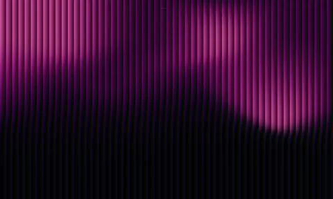 Abstract dark magenta background with vertical lines and soft glowing wave .. 库存插图
