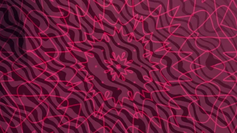 Abstract dark magenta wavy lines moving in a seamless motion background Stock Footage 345463628